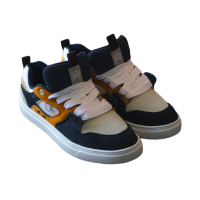 Tênis Folly Crew Vintage Navy – White / Camel